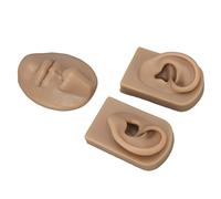 Fabater Modelo de Silicona para Nariz y Boca, Accesorios de Exhibición para Práctica de Perforación de Oreja, Modelo de Perforación Corporal de Simulación para Entrenamiento de Cirugía de Sutura de