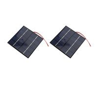 Fabater Módulo de Panel Solar de Polisilicio de 1.2W de 1.2W con Cable Electrónico, Cargador Solar de Bricolaje para Aventura Al Aire Libre, 2pcs Mm