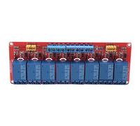 Fabater Módulo de relé Optoacoplador de 8 Canales, Placa de Disparo Alto y bajo de 12V, Aislamiento de Parche de 5V y 24V, Diseño Tolerante a Fallas, 250V, 10A (5V)