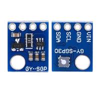 Fabater Módulo de Sensor de Calidad del Aire GY-SGP30 Detector de Formaldehído ECO2 Comunicación I2C Sensor de Gas de óxido Metálico 2V-5V para Aplicaciones IoT en Hogares Inteligentes