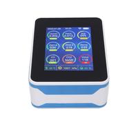 Fabater Monitor de Calidad del Aire 15IN1 Detector de Temperatura y Humedad Interior Probador Multifunción Tecnología de Sensor para Uso en la Oficina en el Hogar Negro (Azul Blanco)