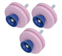 Fabater Muela Abrasiva, Disco Abrasivo de Corindón de 56 Mm, Cuchilla Afiladora de Cuchillos con Juego de 3 Piezas para Cortacésped, Tractores, Cortacésped, Rotocultivadores, Hoja de Taladro, (claro)