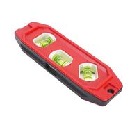 Fabater Nivel de Burbuja Triple, Portátil, Mini, con Base Magnética, Precisión de 1 Mm, Burbujas Grandes, Plástico, 15 Cm, para Constructores