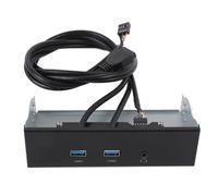 Fabater Panel Frontal USB3.2 GEN1, 5,25 Pulgadas, 3 Puertos, Unidad óptica de 19 Pines, Adaptador Hub de Panel Frontal para Wins 7, 8, 10, 11, 2003,