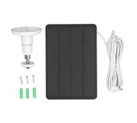 Fabater Panel Solar para Cámara de Seguridad, Cargador de Panel Solar de 10 W CC con IP65 a Prueba de Agua, Ajustable de 360°, Cable de 9.8 Pies, Compatible con y Stick Up (CSP4W-DC-W)