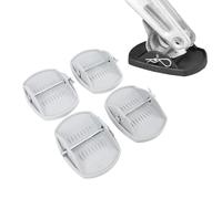Fabater Paquete de 4 almohadillas para gato de RV, resistentes y antihundimiento, con pasadores de bloqueo para remolques de viaje, camping y estacionamiento de vehículos. (Gris con vellón interior