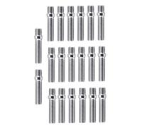 Fabater Perno de Rueda Extendido, Pernos de Rueda Extendidos de 50 Mm, Adaptador de Rosca de 12x1,5 a 12x1,5, Juego de 20 Piezas con Construcción de Acero Plateado para A8 S4 TT Serie 3 Serie 7
