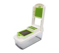 Fabater Picador de Verduras con Contenedor, Cortador Manual de Alimentos para el Hogar, Herramienta Práctica de Cocina, Picador de Alimentos para Cebolla, Verduras, Rallador de Queso,