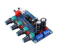 Fabater Placa de Preamplificador de Alta Fidelidad NE5532, Control de Volumen de Graves Mediantes, Placa de Control de Tonos Estéreo Dual AC 12V-18V con Toma Op Amp