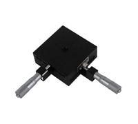 Fabater Plataforma de Recorte de Etapa Lineal XY de Precisión Mesa Deslizante Manual Guía de Rodillos Cruzados Ajuste Micrométrico de 100x100x40 Mm para Instrumentos ópticos de Laboratorio, Pantalla