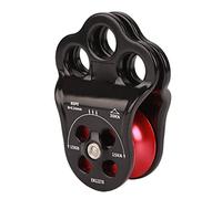 Fabater Polea De Escalada De Rescate De Tres Orificios De 30 KN, Compatible con Una Amplia Gama De Cuerdas De Hasta 14 Mm/0,5 Pulgadas, Rodamiento Doble,Poleas De Cuerda De Aluminio