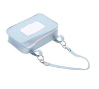 Fabater Porta Toallitas para bebé, Bolso para Pañales, Cochecito Infantil, Bolsa para Toallitas Húmedas para Colgar con Cuero de PU y Dispensador de de PVC para un Uso Fácil, (BLUE)