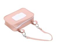 Fabater Porta Toallitas para bebé, Bolso para Pañales, Cochecito Infantil, Bolsa para Toallitas Húmedas para Colgar con Cuero de PU y Dispensador de de PVC para un Uso Fácil, (PINK)