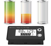 Fabater Probador de Indicador de Capacidad de Batería LCD de 12 V, Voltímetro de Pantalla Digital Universal para Batería de Litio 8, Plomo-ácido NiMH, Pantalla LCD a Color ((10-100V) azul +