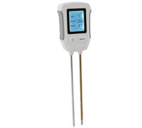 Fabater Probador Digital de Humedad del Suelo con Sonda Dual, Medidor de PH del Suelo de Alta Precisión para Jardinería, Kit de Prueba de de Plantas con Pantalla Digital, Probador de Humedad y PH para