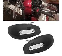 Fabater Protector de Mano Universal para Motocicleta de 0.394 In/0,4 Pulgadas, Protector de Deflector de Viento para, de Mano de Acero de Aleación Acrílica para, Galvanoplastia Negra (BLACK)