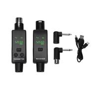 Fabater Receptor Transmisor de Micrófono XLR Inalámbrico, Sistemas de Transmisión Inalámbrica XLR de 24 Bits, 48 kHz, Adaptador de Micrófono Recargable, Rango de 164 Pies (1 por 1)
