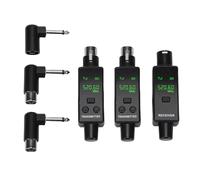 Fabater Receptor y Transmisor de Micrófono XLR Inalámbrico Claridad de Sonido Excepcional para Actuaciones en Adaptador de Micrófono Inalámbrico de 2,4 Ghz para Cámara (1 por 2)