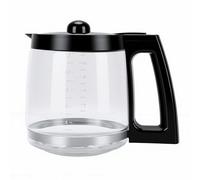 Fabater Reemplazo de Cafeteras para 12 Tazas, Jarra de café de Repuesto de 1,8 L, Jarra de Vidrio Apta para Lavavajillas con Mango Negro