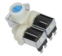 Fabater Reemplazo de Válvula de Entrada de Agua para Lavadora, Solenoide de Doble Cabezal AC220V-240V, Ajuste Universal para Tambores y Lavadoras Automáticas, PP Duradero + Aleación de Aluminio,