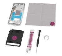Fabater Reemplazo Duradero del Bisel del Marco Frontal LCD para S22 con Herramientas de Instalación para una Reparación Rápida (Silver)