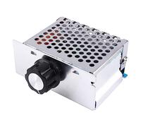 Fabater Regulador de Voltaje SCR de 4000 W, Controlador de Velocidad del Motor AC 220 V, Atenuador Electrónico para Horno Eléctrico, Carga Resistiva, Control de Motor, Velocidad Variable con Perilla,