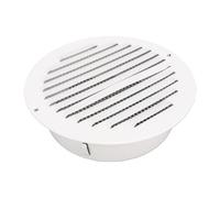 Fabater Rejilla de Ventilación para Soffit, Cubierta de Salida de Aire Redonda con Malla Metálica, Difusor de Lamas Metálicas para Pared y Techo en Baño, Garaje, Oficina y Almacén (hierro 2)