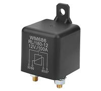 Fabater Relé de Arranque de Automóvil de Alta Resistencia de 100 A, 12 V, Abierto Normal, relé de Control de Batería de 2 Pines ON/OFF para Interruptor de Encendido Automático, Precalentamiento de