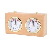 Fabater Reloj de Ajedrez Analógico, No Requiere Pilas, Temporizador Mecánico de Cuerda con Diales Grandes y Fáciles de Leer, para Ajedrez y Torneos de Ajedrez Chino