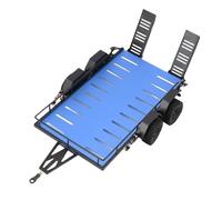 Fabater Remolque RC, Remolque a Escala 1/18, Remolque RC de Metal 1/18 para Transportar Detrás de Automóviles con Gancho, 4 Ruedas de Aleación de Aluminio de Alta Simulación, Remolque de