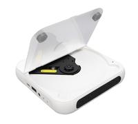 Fabater Reproductor de CD Portátil Bluetooth con Puerto AUX y Auriculares, Reproductor de CD Externo para Coche, Soporte CDs, R, MP3, WMA, Recargable para Radio Estéreo, Portátil