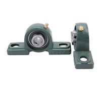 Fabater Rodamiento de Bloque de Almohada UCP202 de 2 Piezas, Carcasa Fundida de Rodamiento Montado en Bolas, Diámetro Exterior de 40 Mm, ID de 15 Mm, Brida de 2 Pernos para un Rendimiento Confiable