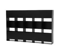 Fabater Soporte de Almacenamiento de Pajita que Ahorra Espacio, Organizador de 5 Compartimentos para Gabinete de Cocina, Fácil Instalación, Universal, Hierro Negro, 25,9 X 3,1 X 16,5 Cm