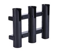 Fabater Soporte de Pared para Cañas de Pescar, 3 Cañas, Plástico ABS, 9.8 | Soporte para caña de pescar, uso en agua dulce y salada, pernos que no rayan, camión para yates, Kayak, incluye 4 tornillos
