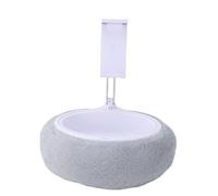 Fabater Soporte para Tableta de Felpa, Soporte Giratorio Flexible para Teléfono con Cuenco para Refrigerios, para Estudio, Ejercicio, Lectura en Cama, sofá y Coche (Tazón Individual Gris Claro