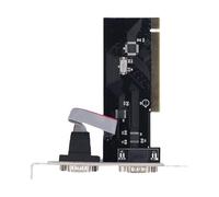 Fabater Tarjeta de Expansión PCI Express Adaptador de Puerto Dual para Sistemas de Seguridad y Gestión de Logística Construcción de Metal Resistente Compatible con PC Estándar