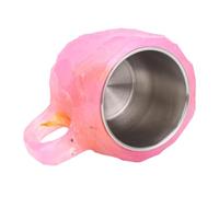 Fabater Taza de café de Lujo, Cristal Mineral de Imitación, 320ml, para Oficina, Hogar, Vasos Elegantes (PINK)