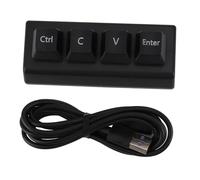 Fabater Teclado para Juegos de 4 Teclas, Mini Teclado Programable USB de 4 Teclas, Compatible con Interruptor Rojo NKRO Ctrl C V Enter Mini Teclado Mecánico para Juegos Office Media