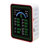 Fabater Tester de Calidad del Aire avanzó 18 en 1 CO2 TVOC HCHO PM2.5 PM10 Detector para Almacenamiento de Datos Interiores, Cuchillo de Batería Portátil Ideal para la Oficina en Casa, Batería de