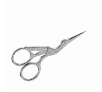 Fabater Tijeras de Podar en Forma de Grulla de Acero Inoxidable, Tijeras | Herramientas de costura para bordado con puntas afiladas para corte artesanal de tela, tijeras de confección para hilo y