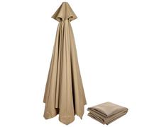 Fabater Toldo de Repuesto para Sombrilla de Exterior, Cubierta de Poliéster Resistente Al Agua para Sombrilla de Patio para 6 Varillas, 9,8 Pies, Color Canela, 118 Pulgadas (#2)