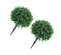 Fabater Topiario Artificial de Boj con Olivo, Arbustos de Imitación Realistas de 17,8 Pulgadas para Decoración de Porche Frontal de bajo Mantenimiento para el Hogar, Jardín, Patio, Oficina