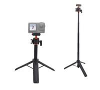 Fabater Trípode Selfie Stick para Cámara Action 6, Palo Selfie Telescópico con Rótula de Bola, Mango Ajustable Vlog, Soporte Adaptador de Cámara de Acción Portátil para Vlog