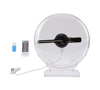 Fabater Ventilador de Holograma 3D, de Holograma 3D WiFi de 7,1 Pulgadas con 80 LED, Control de Aplicación, Soporte de Escritorio, Luz Nocturna LED Holográfica de Mesa