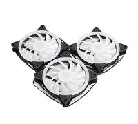Fabater Ventilador de Refrigeración para Chasis de Computadora de 120 Mm, 3 Piezas, Luces RGB Duales de 6 Pines, Control Remoto, Rodamiento Hidráulico Silencioso, Ventilador con Caja de PC