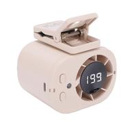Fabater Ventilador Portátil de Mano, Recargable por USB, Giratorio de 360 grados con 199 Velocidades de Viento Ajustables, Pantalla LED, Linterna SOS, para Viajes, Camping