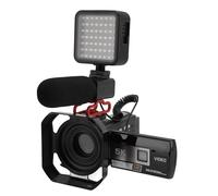 Fabater Videocámara Videocámara, 5K 56MP WiFi Youtube Cámara con Micrófono para Vlogging, Pantalla Ultra HD de 3 Pulgadas Cámara Web con Zoom 18X, Cámara Grabadora de Video con Parasol