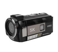 Fabater Videocámara WiFi 5K, Videocámara de Plástico con Cámara de Vídeo 5K con Zoom Digital 18X, Antivibración para Grabar