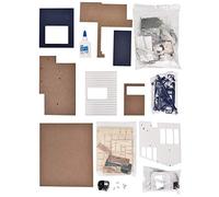 Fabater Villa de Madera en Miniatura de Bricolaje con Piscina Montaje de Kits de Modelos de Casa de Muñecas para Niños Adultos Regalo Creativo, Juguete de Madera No Tóxico Ecológico 11.4x9.5x8.5in