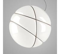 Fabbian Armillla colgante de vidrio blanco bruñido True